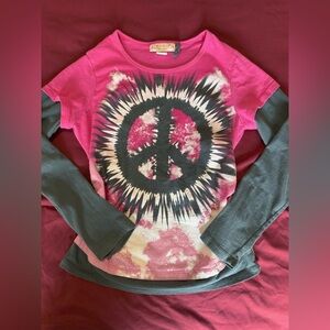 Self Esteem y2k embellished tie dye layered long sleeve tee